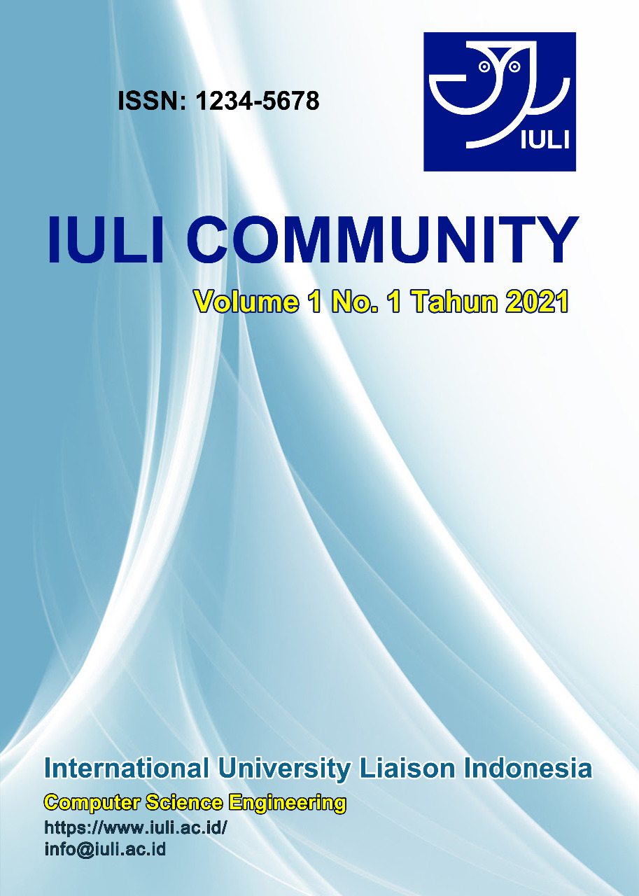 					View Vol. 1 No. 01 (2021): IULI CSE Community Journal
				